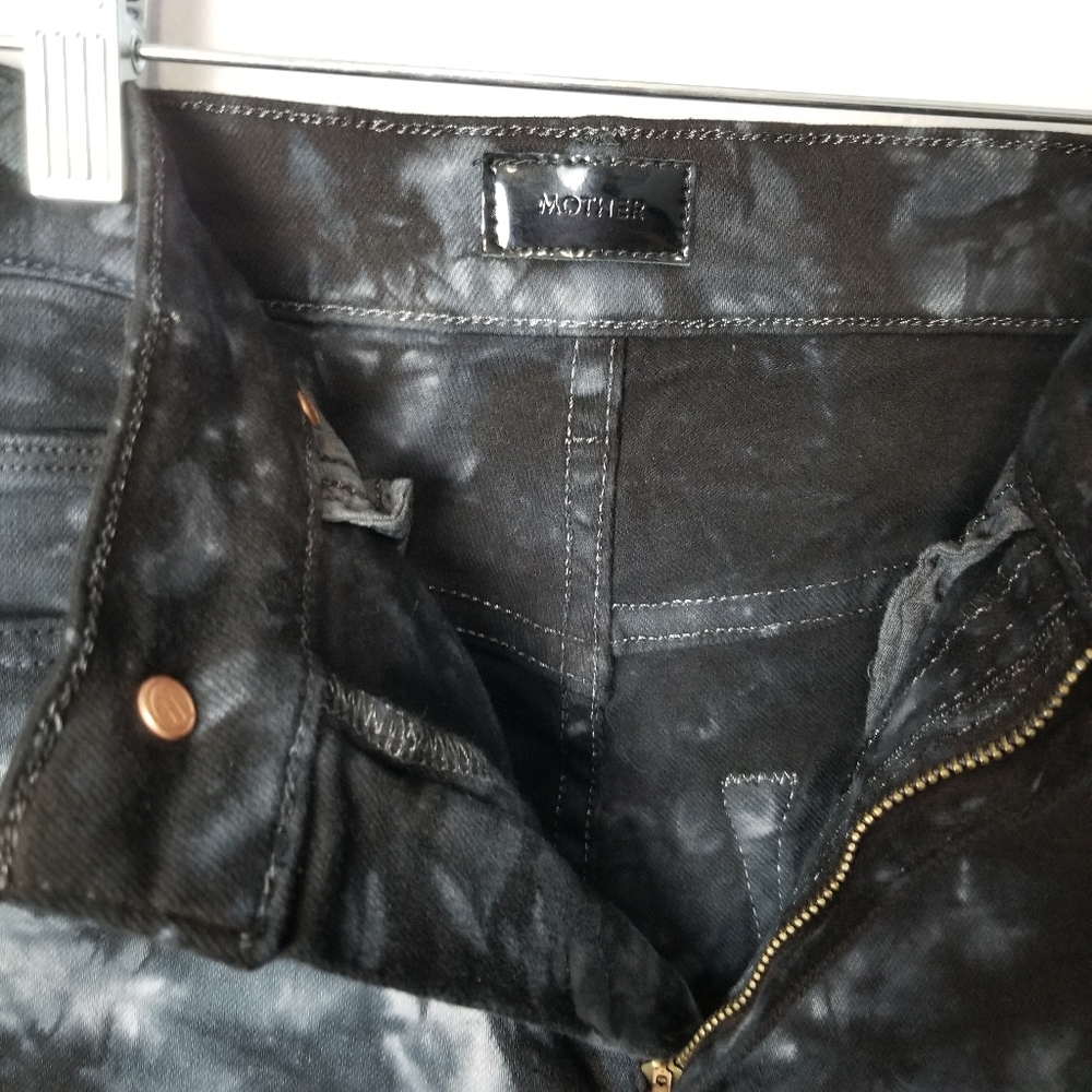 NWT Mother The Super Swooner Winding Path Tie Dye Jeans Sz 25 - Picture 5 of 9